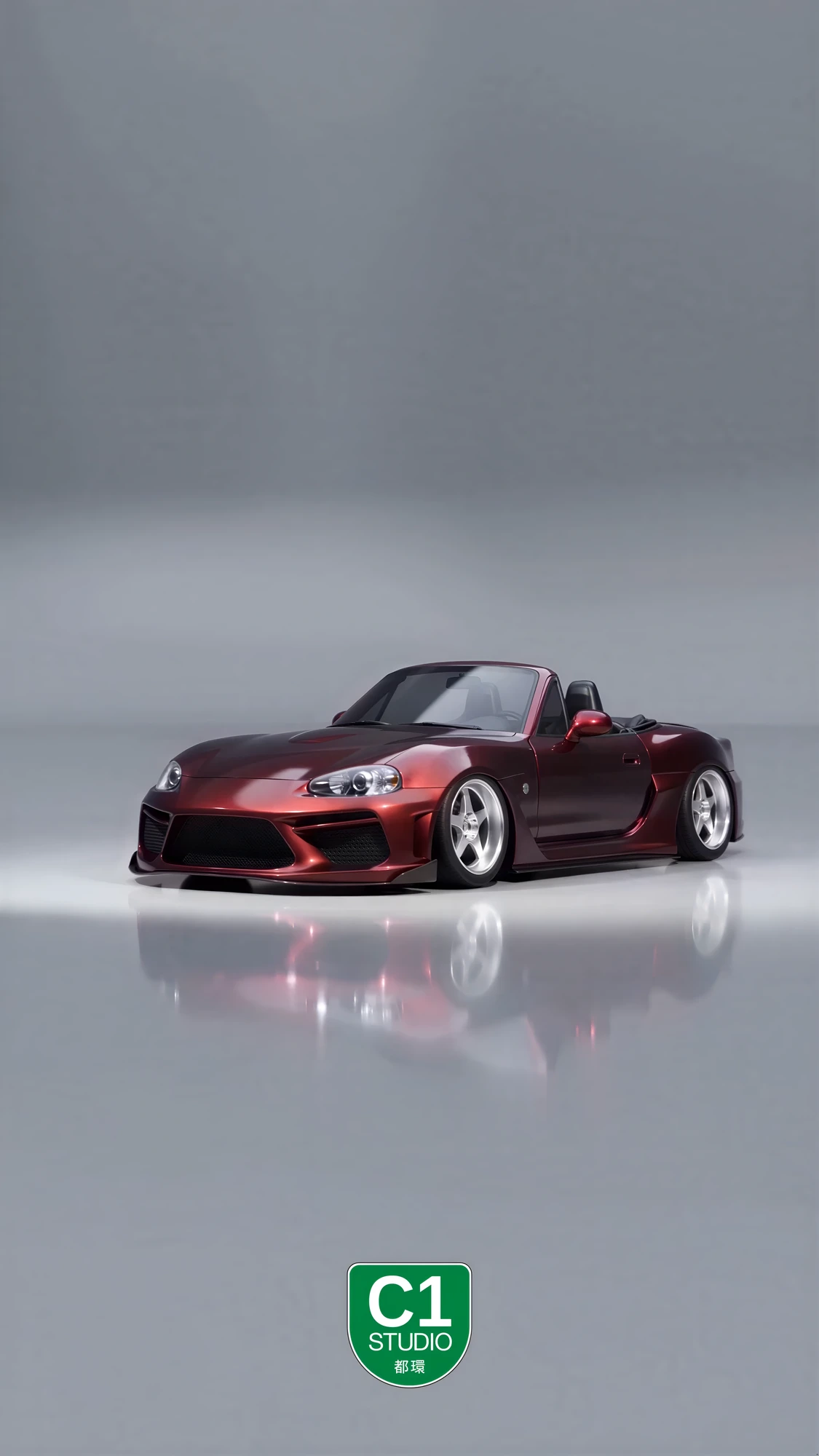 Widebody MX-5 fitted with a C1 Studio bodykit